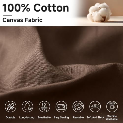 Simple&opulence Canvas Fabric by the Yard, 59'' Wide, Premium Natural