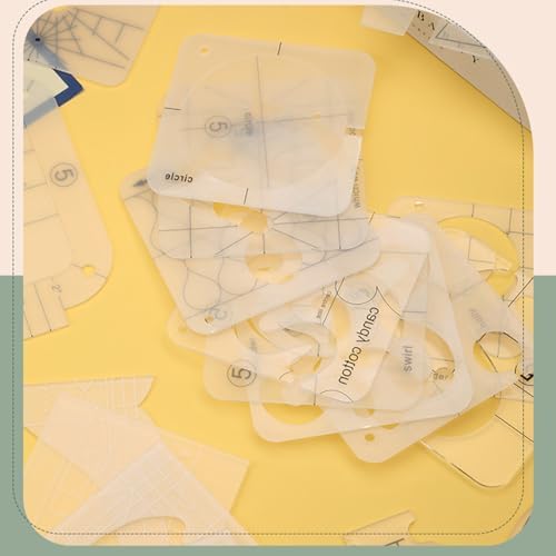 13 Pcs Acrylic Quilting Ruler Template Quilting Stencil Tool
