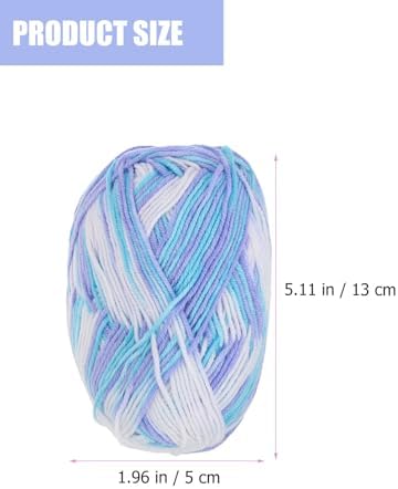 Rainbow Yarn for Crafts, Cotton Crochet Yarn 10 Rolls, 3 Strand Xmas