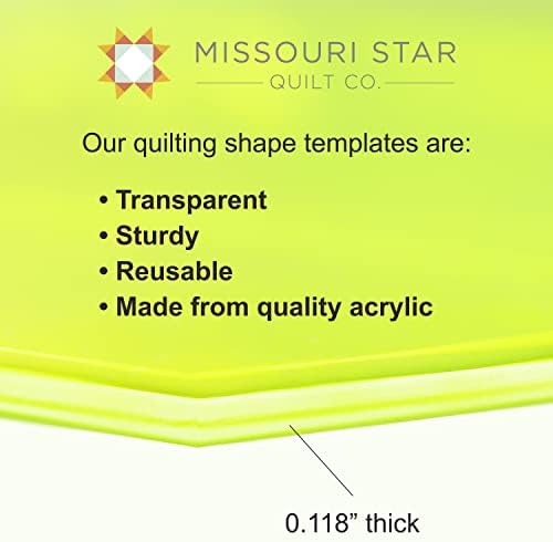 Acrylic Quilting Template Set of 3, Octagon | Assorted Sizes for Use
