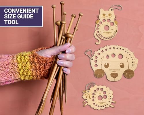 The Quilted Bear Wooden Knitting Needle Gauge - Knitting Gauge