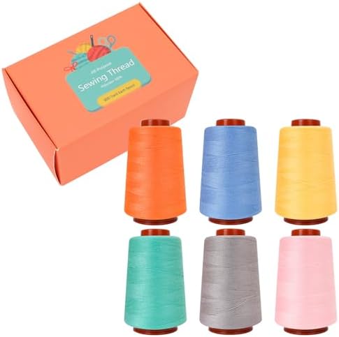 6 Pcs Sewing Thread, All Purpose Sewing Thread, 6 Spools Assorted
