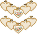 Framendino, 10 Pack Heart Shaped Mini Embroidery Hoop Wood Hoops Ring