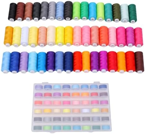 Cryfokt 48 Colors Sewing Thread Kit with Prewound Bobbins