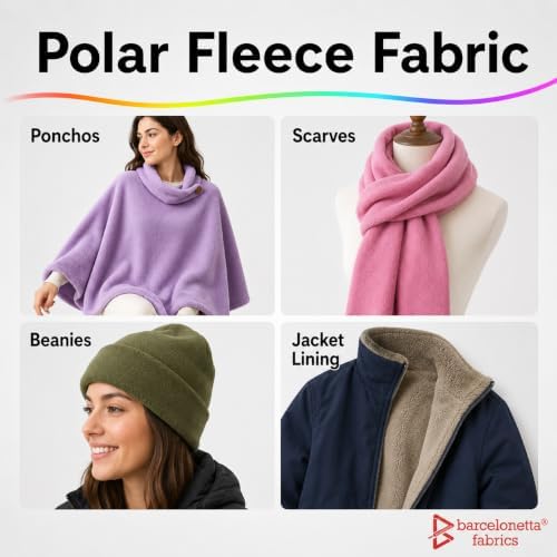 Barcelonetta | Polar Fleece Fabric by the Yard | Anti-Pill | 60" Wide