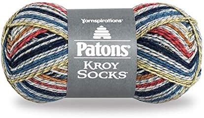 Patons Kroy Socks Yarn Blue Striped Ragg