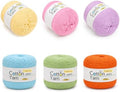 Coopay 1OO% Cotton Yarn for Knitting, Untwisted 16 Ply Soft Crochet
