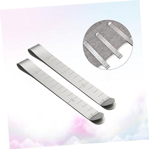 40 Pcs Metal Sewing Clips, 3 Inch Hemming Measurement Ruler for