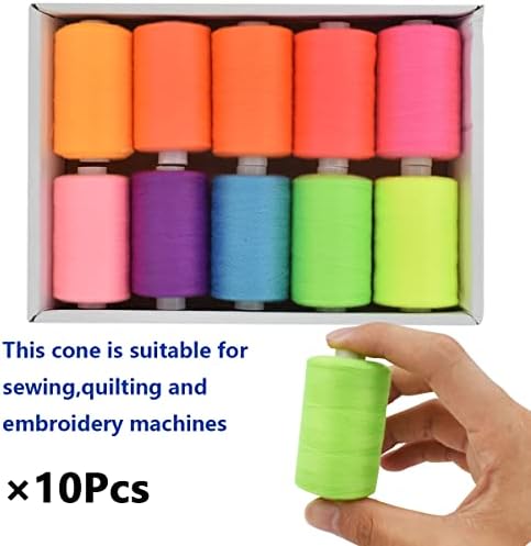 Sewing Thread 10 Color Sewing Industrial Purpose 1000 Yards Per Spool