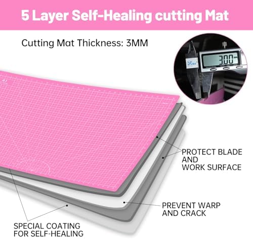 Headley Tools Thickened 24 x 36 Inch Self Healing Sewing Cutting Mat