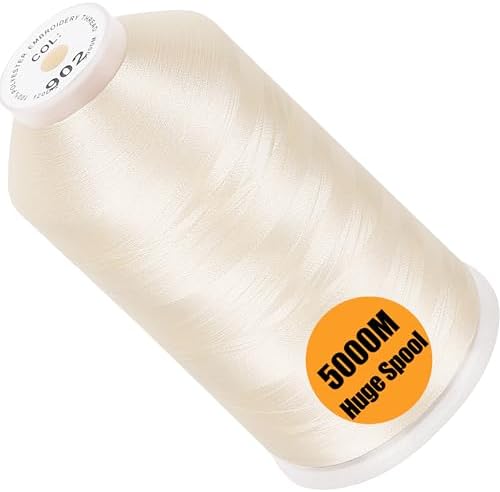 New brothread 5000M Embroidery Machine Thread, Ivory