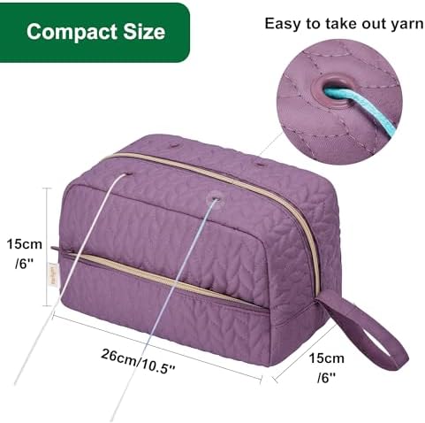 KarSyon Crochet Bag for Yarn Storage Knitting Crochet Supplies