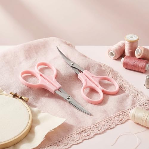 2 PCS Curved Scissors, 3/4" Applique Scissors Embroidery Small Curved