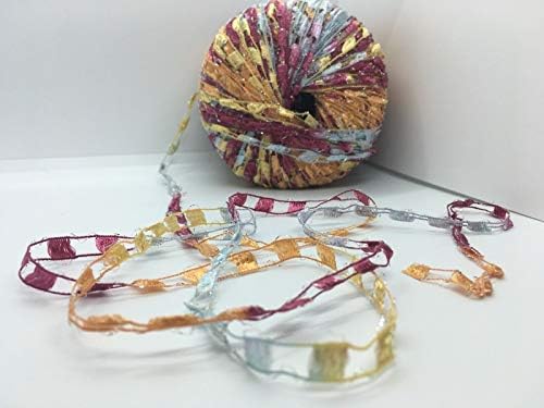 Berlini East Track II Metallic Accent Ladder Ribbon Yarn 50 Gram