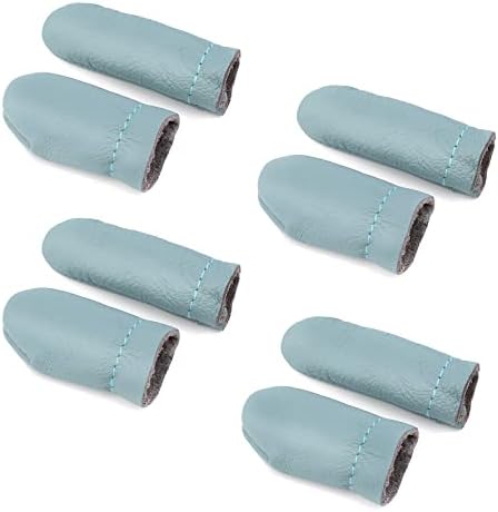 Mayboos 4 Pairs Leather Finger Protector Leather Thimble