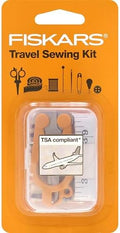 Fiskars 27-Piece Travel Sewing Kit, 39" Measuring Tape, Orange