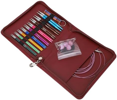 Interchangeable Circular Knitting Needles Set, Stainless Steel