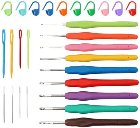 Flickzo 9PCS Crochet Hook Set, 2-6mm