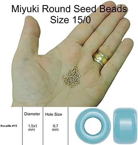 Miyuki Round Seed Beads, 15/0, White Pearl, 8.2g Tube, Round Glass