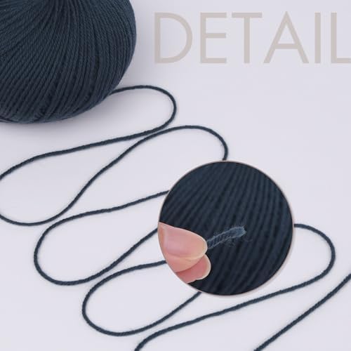 NICEEC 4 Skeins Soft Merino Wool Yarn- Blue Series
