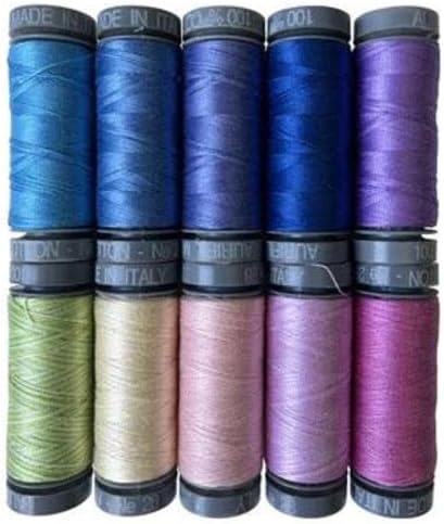 Aurifil Hydrangea Sheena Norquay Floral Purple Blue Pink Green