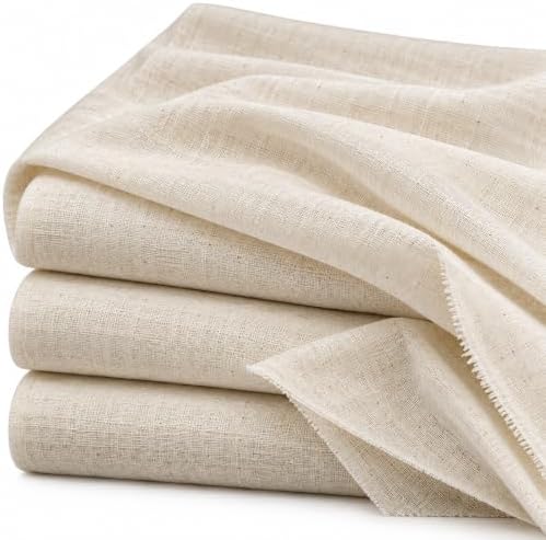 Natural Cotton Muslin Fabric by the Yard, 1 Yard, 100% Cotton 63" Wide