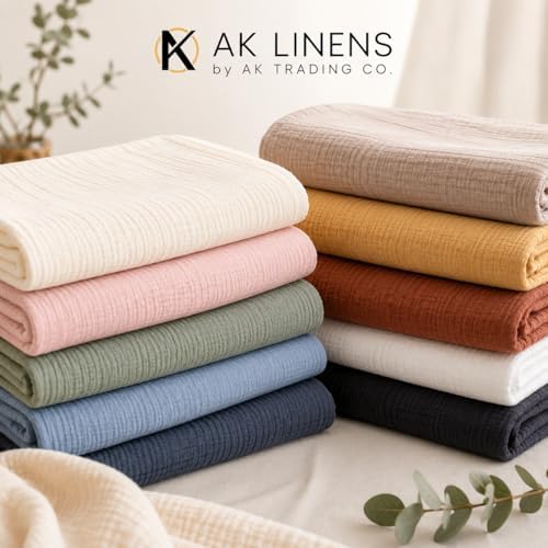AK TRADING CO. 50" Wide 100% Cotton Island Breeze Gauze Fabric by The