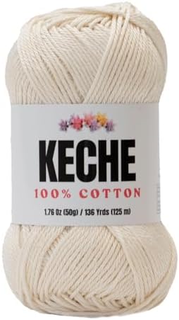 Cotton Yarn - 100% Cotton Yarn for Crocheting and Knitting, Mercerized