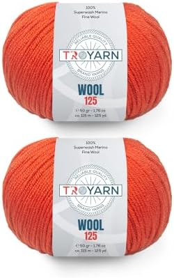 Troyarn Wool 125 (2- Skeins Pack) 100% Superwash Merino Fine Wool