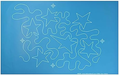 Full Line Stencil Seeing Stars, Continuous E2E Quilt Template (40070)