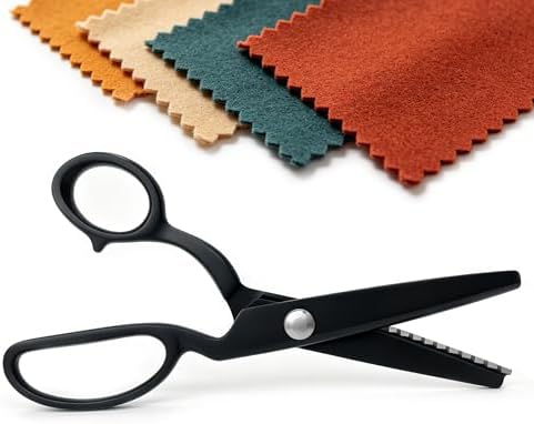 8-Inch Professional Pinking Shears for Fabric Cutting - 5mm Triangle