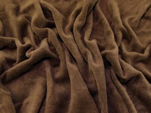 Minerva Crafts Anti Pill Polar Fleece Fabric Chocolate Brown - per