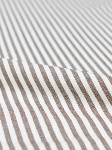 Cannanore Handloom Pure Cotton Brown and White Striped Fabric 140 GSM