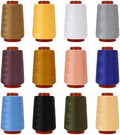 12PCS Sewing Thread Kit 30wt Spools,12 Colors,Assorted Colors Each