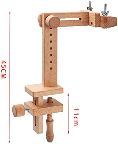 Embroidery Hoop Stand, Wooden 360° Rotatable Adjustable Embroidery