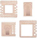 4PCS Wooden Knitting Gauge Tools, Stitch Counter Spinner Yarn Measure