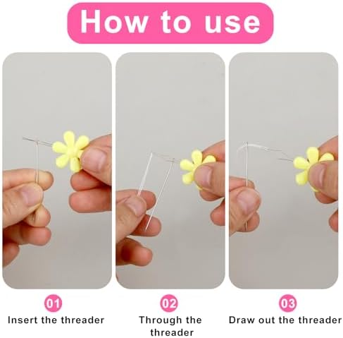 20 Pcs Needle Threaders for Hand Sewing, Multi-Color Needle Threader