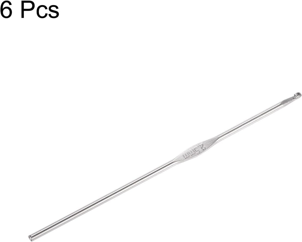 uxcell Stainless Steel Crochet Hook 2.5mm Knitting Needles for DIY
