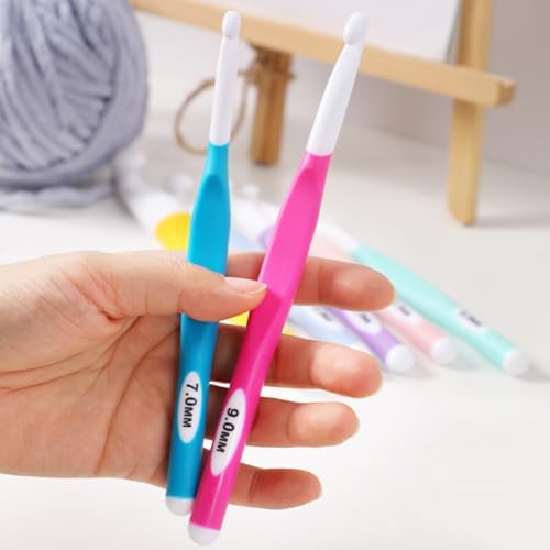 Large Sizes Crochet Hooks 4 pcs Long Crochet Needles QLRFFLJOY 6mm 7mm