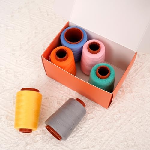 6 Pcs Sewing Thread, All Purpose Sewing Thread, 6 Spools Assorted