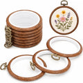 TSV 3in Small Round Embroidery Hoop 10 Pack-Mini Ring for Ornaments &