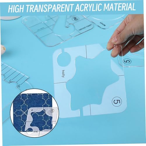 15Pcs/Set Quilting Rulers, Clear Acrylic Quilting Ruler Kit Includes