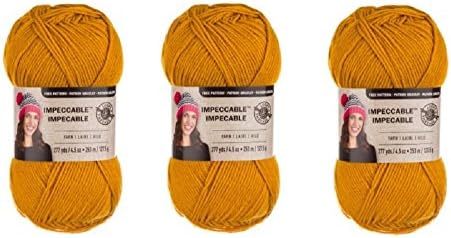 Loops & Threads Impeccable Yarn 4.5 oz Gold (3-Pack)
