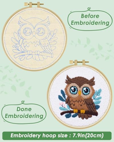 ERKOON Punch Needle Kit, Owl