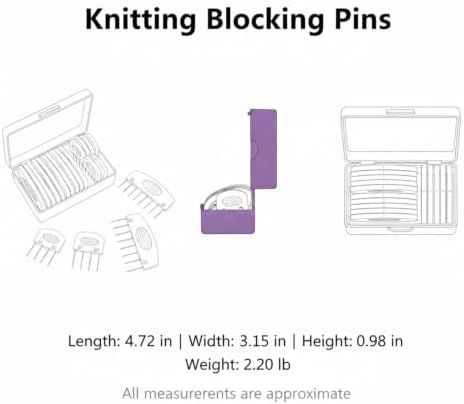 4.72 x 3.15 in Stainless Steel Knitting Blocking Pins for Shaping