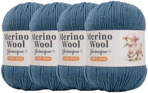 1oo% Australian Merino Wool Yarn | Size 3 Fine Sport | 4 Skeins 200g