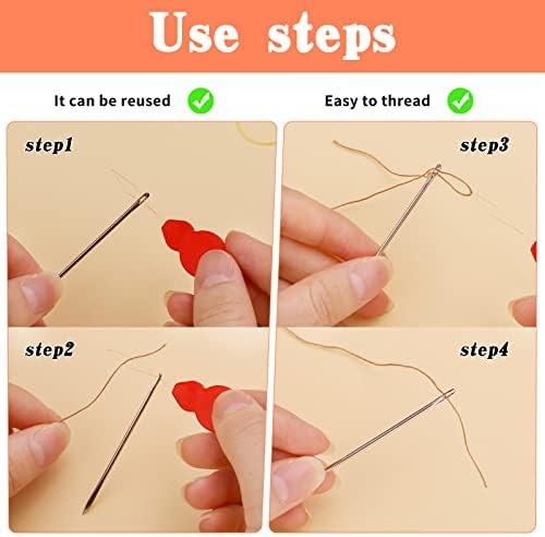 Fedmut 33 Pcs Needle Threaders Set, 5 Types Plastic Needle Threading