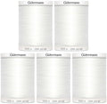 Gutermann Sew-All Thread 1,094yd, Nu White - 5 Pack