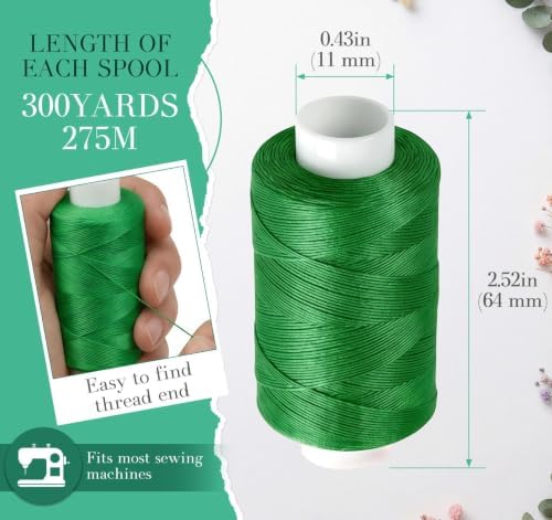 26 Colors Sewing Threads Kit,300 Yards Each Spools, Total 7800yds