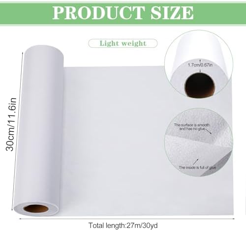 11.6"x30yd Lightweight Fusible Interfacing Fabric for Sewing